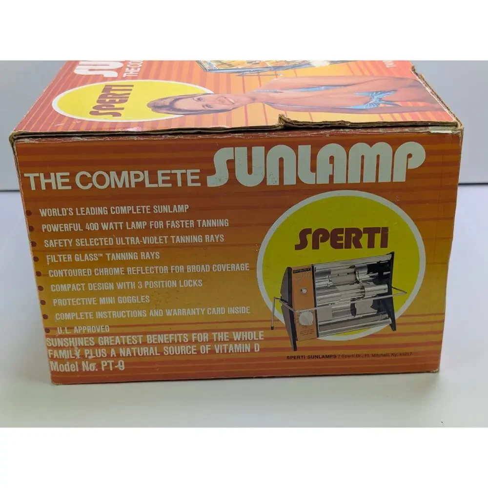 Vintage Sperti Sun Valley PT-9 Tanning Sunlamp 425W Original Box Cooper Hewitt